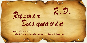 Rusmir Dušanović vizit kartica
